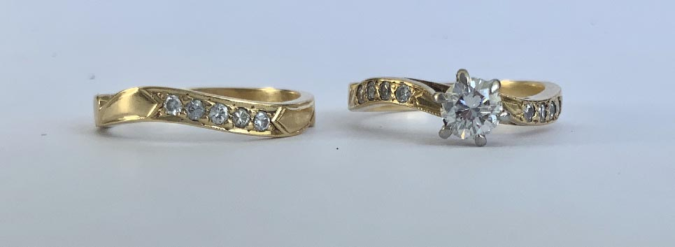 18ct Gold and Diamond matching rings valued $4490